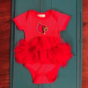 U of L college onesie with tutu